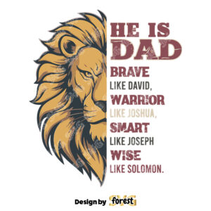 He Is Dad Brave Like David Warrior Like Joshua SVG