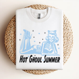 Hot Ghoul Summer SVG Summer Trendy SVG Skeleton Pin Up SVG Digital Design For T Shirts Tote Bags Design