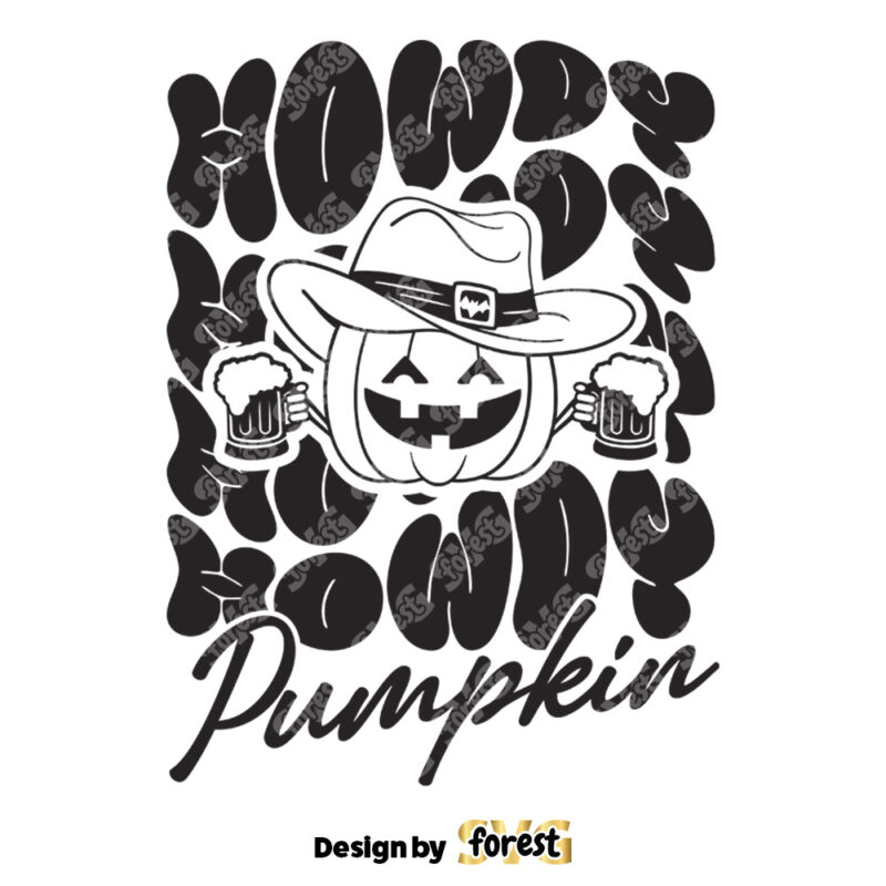 Howdy Pumpkin SVG Halloween SVG Cowboy SVG Howdy SVG Cowboy Hat SVG Halloween Shirt SVG Funny Halloween SVG