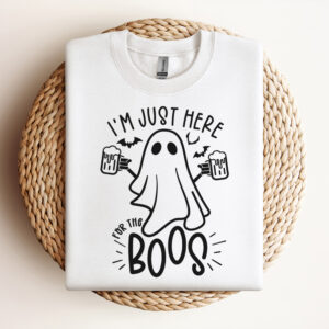 I Am Just Here For the Boos SVG Halloween SVG Funny Halloween SVG Halloween Shirt SVG Cute Ghost SVG Design