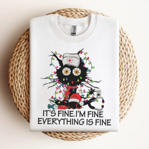 Im Fine Everything Is Fine Cat Christmas SVG 2