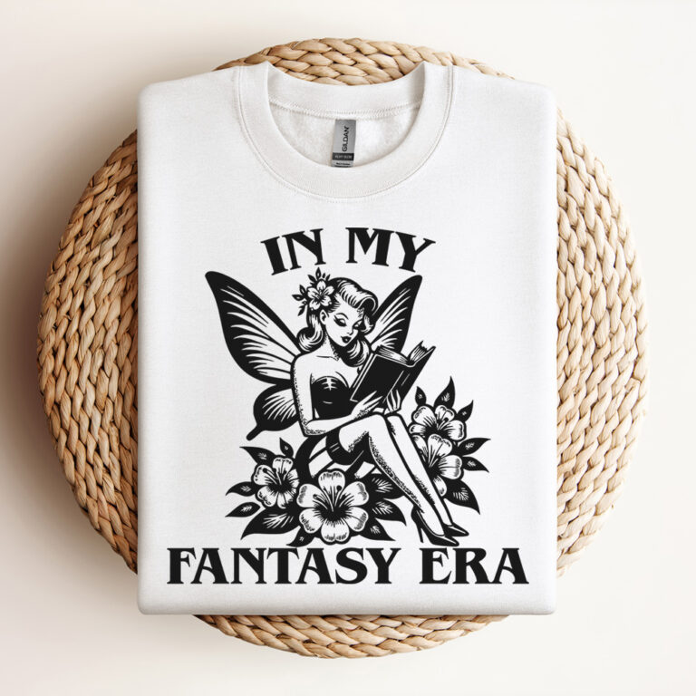 In My Fantasy Era SVG Fairy Book Fae Romance Bookish SVG Vintage Retro Bookish SVG Vintage SVG Design