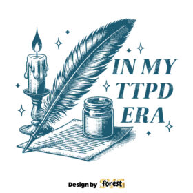 In My Ttpd Era SVG Quill Vintage Poets SVG Vector Art Era SVG Swift SVG Vintage Poetry Vintage SVG