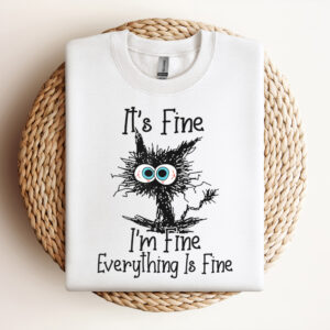 Its Fine Fine Everything Is Fine Meme Funny Cute Cat SVG 2