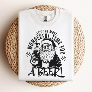 Its the Most Wonderful Time For A Beer SVG Santa With Beer SVG Christmas Beer Merry Christmas SVG Design