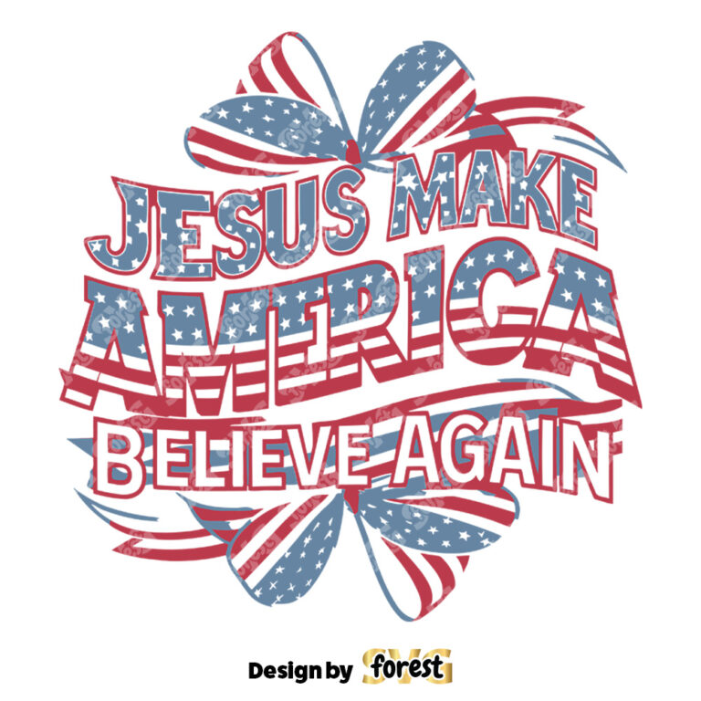 Jesus Make America Believe Again Bow Tie SVG