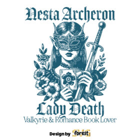 Lady Death SVG Acotar SVG Vintage Retro Bookish SVG Book Reader Book Lover