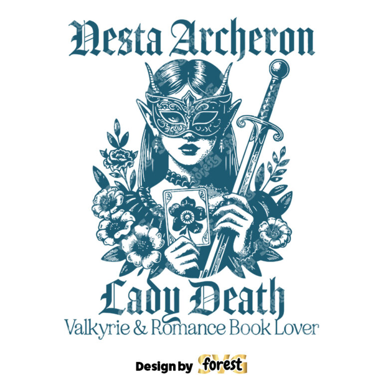 Lady Death SVG Acotar SVG Vintage Retro Bookish SVG Book Reader Book Lover