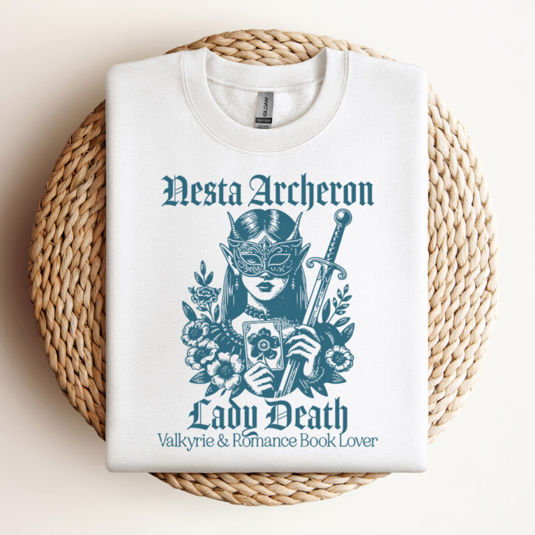 Lady Death SVG Acotar SVG Vintage Retro Bookish SVG Book Reader Book Lover Design