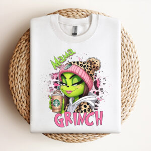 Leopard Pink Mama Grinch PNG 2