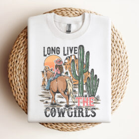 Long Live the Cowgirls SVG Retro Western Design Southern Girl SVG Country Girl Shirt Design Design