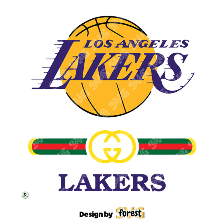 Los Angeles Lakers Gucci Fashion Logo Design PNG 0