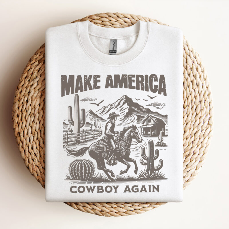 Make America Cowboy Again SVG Western SVG 4th Of July SVG Design