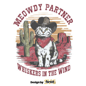 Meowdy Partner Wiskers In the Wind SVG