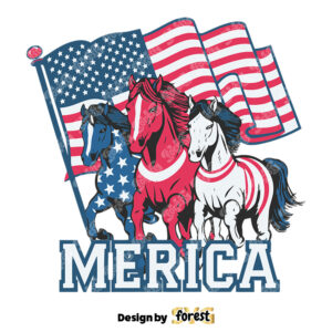 Merica Horse Riders Independence Day SVG