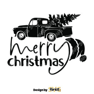 Merry Christmas SVG Truck With Tree SVG Funny Christmas SVG 0