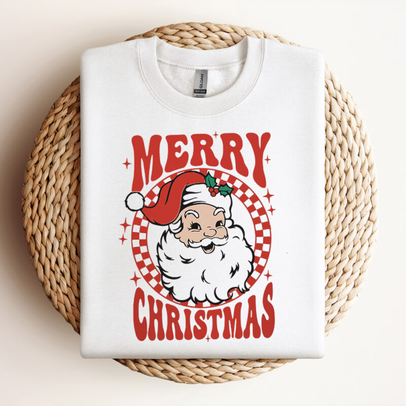 Merry Christmas Santa SVG Retro Christmas SVG Christmas SVG Santa Claus SVG Christmas Vibes Design