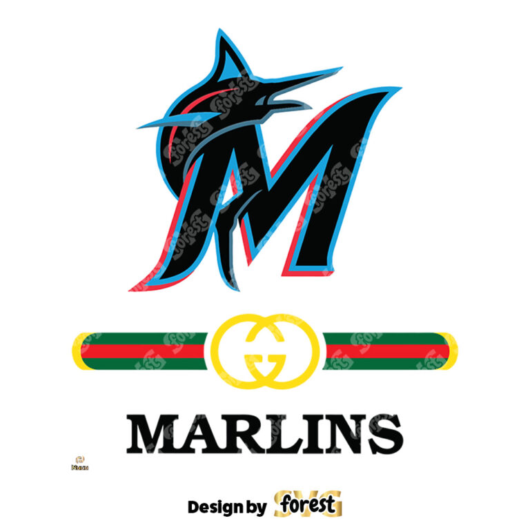 Miami Marlins Gucci Fashion Logo PNG Design 0