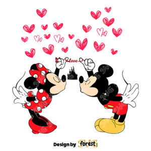 Mickey And Minnie Love Castle SVG 0