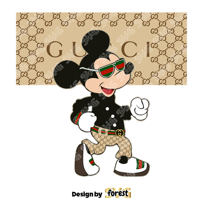 Mickey Gucci Logo Brand Design PNG 0