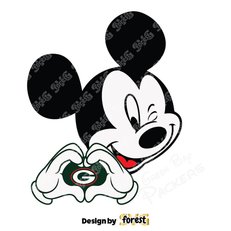 Mickey Loves Packers SVG Sport SVG Green Bay Packers SVG Disney SVG 0