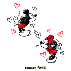 Mickey Minnie Couple Disney Valentine SVG 0