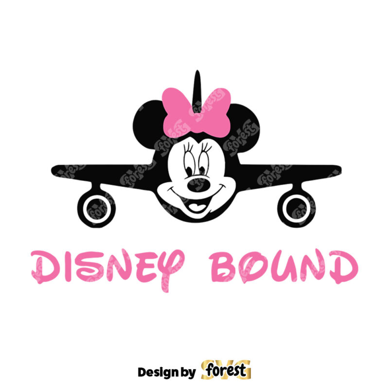 Mickey Minnie Mouse Plane SVG DXF PNG Disney Bound Head Ears Bow Cut Files Vector Clip 0