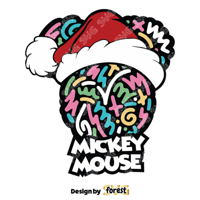Mickey Mouse Color Lines SVG Disney Christmas SVG Mickey 0