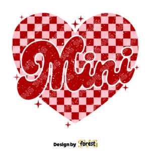 Mini Checkered Heart SVG Love SVG Heart SVG Valentine Day SVG Retro Valentine SVG Valentine Shirt
