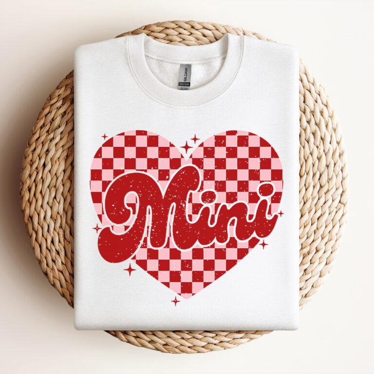 Mini Checkered Heart SVG Love SVG Heart SVG Valentine Day SVG Retro Valentine SVG Valentine Shirt Design