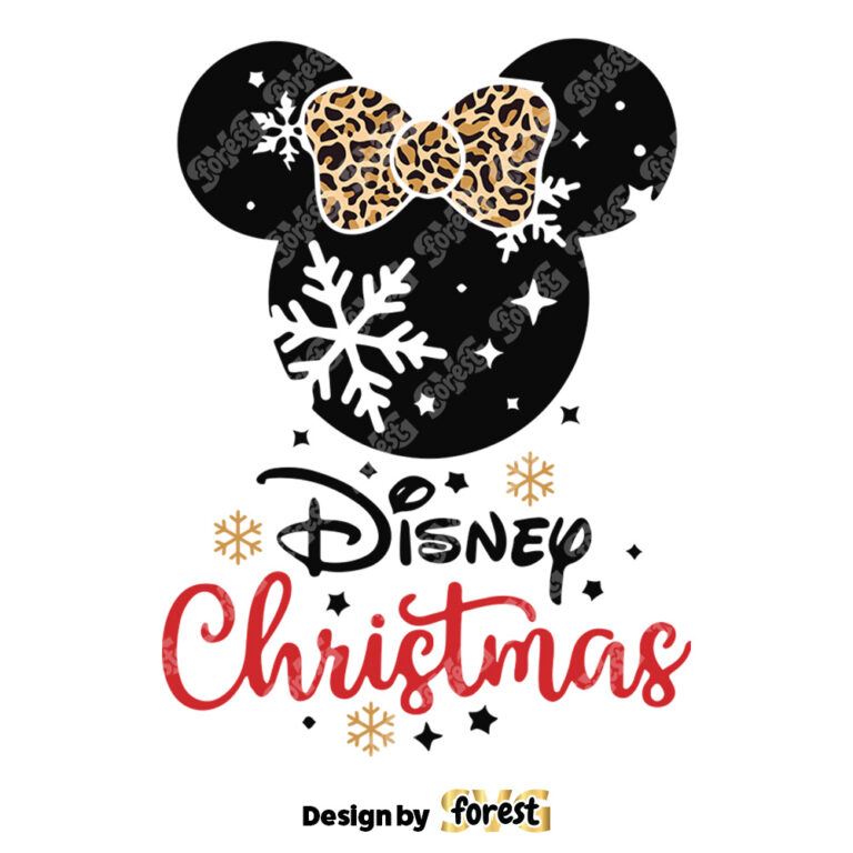 Minnie Mouse Face Disney Christmas SVG Merry Christmas SVG 0