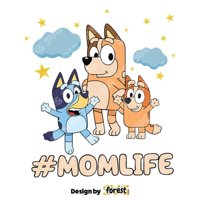 Mom Life Chilli Heeler Bluey Bingo SVG Digital File 0