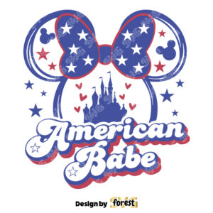 Mouse American Babe SVG Minnie Mouse Castle America Babe SVG