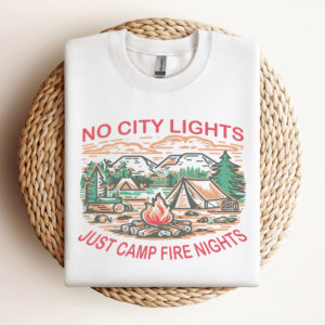 No City Lights Just Camp Fire Nights SVG Design
