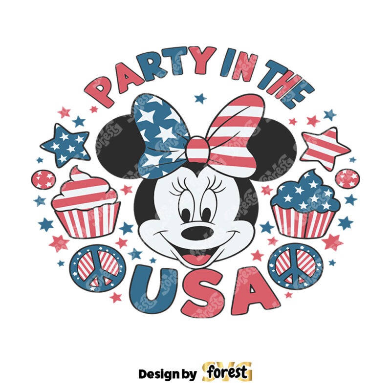 Party In the USA 4th Of July Minnie SVG