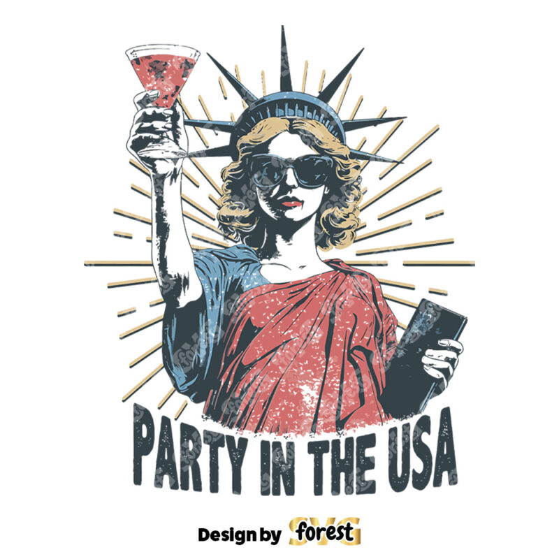 Party In the USA SVG 4th Of July Vector Independence Day Shirt Design