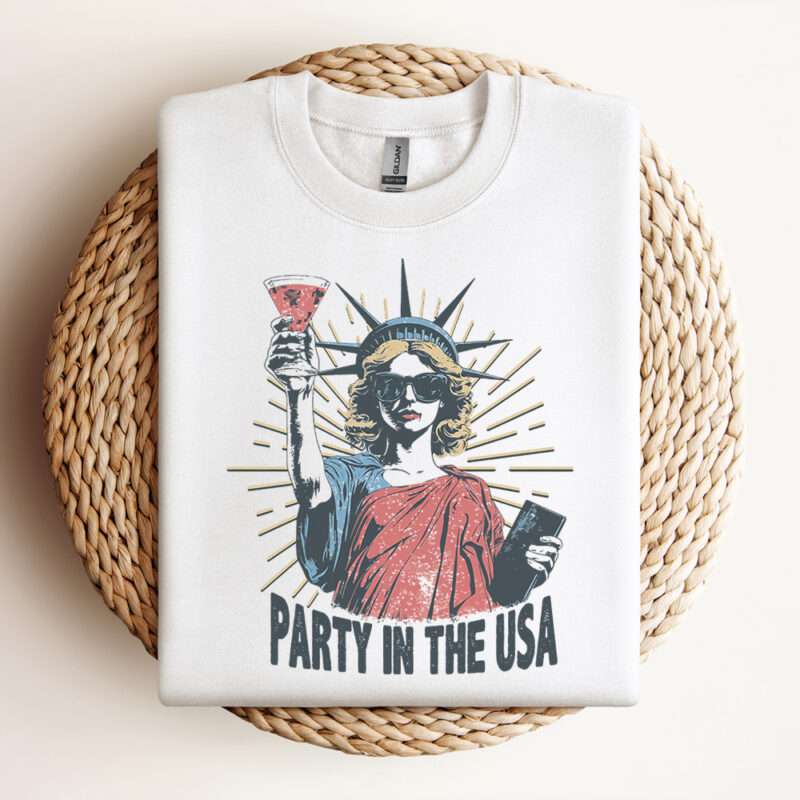 Party In the USA SVG 4th Of July Vector Independence Day Shirt Design Design