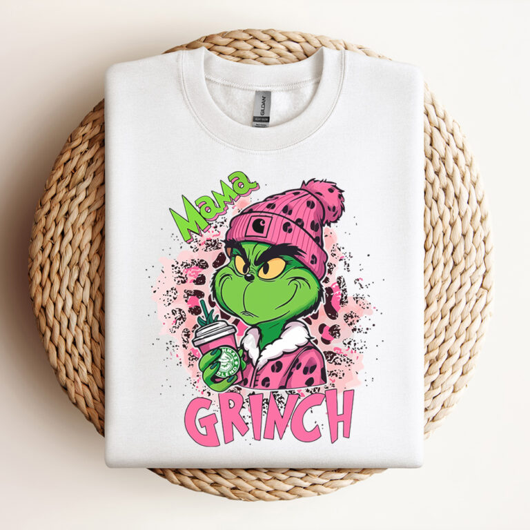 Pink Leopard Mama Grinch PNG 2