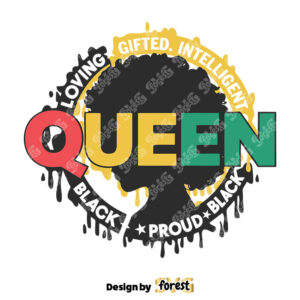 Queen Black Women Happy Juneteenth SVG