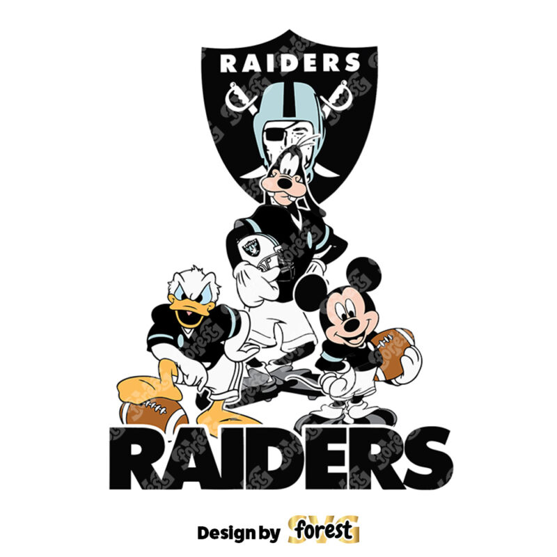 Raiders Babies Nfl SVG Las Vegas Raiders SVG Disney Nfl SVG Mickey Pluto Donald Duck 0