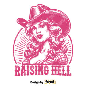 Raising Hell SVG Cut File Cowgirl SVG Cowboy Western SVG Vintage SVG