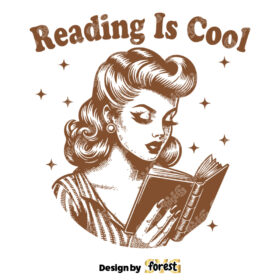 Reading Is Cool SVG Trendy Bookish SVG Bookish SVG Bookish SVG Book Reader Vintage SVG