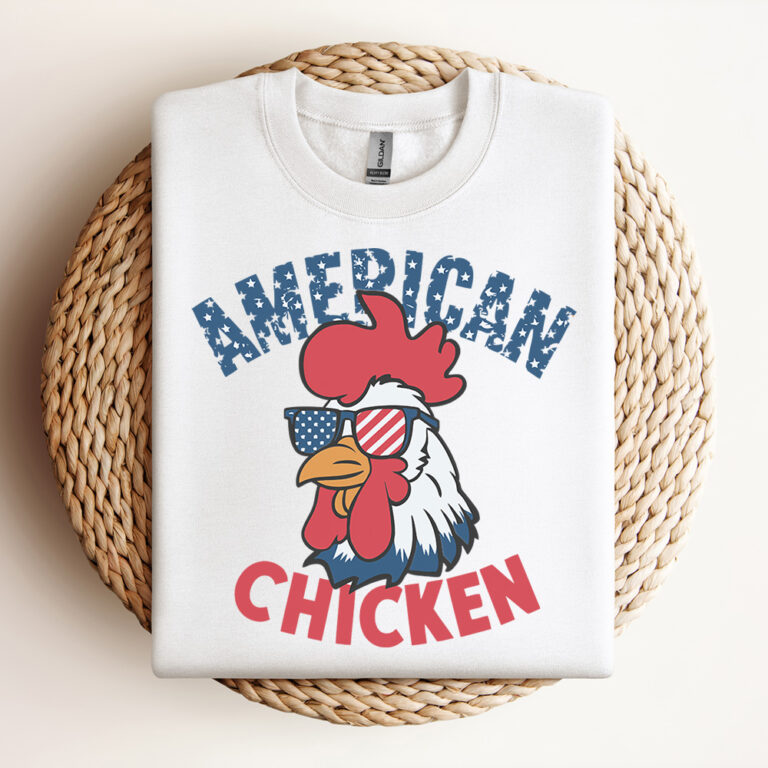 Retro American Chicken USA Glasses SVG Design