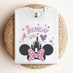 Retro Birthday Girl Disney Castle SVG Design