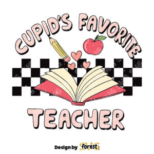 Retro Cupids Favorite Teacher SVG 0