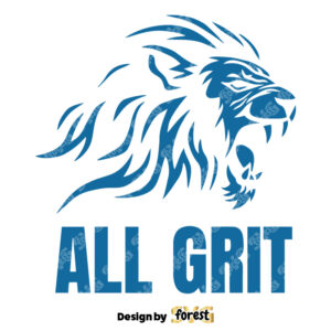 Retro Detroit All Grit Nfl Football SVG 0