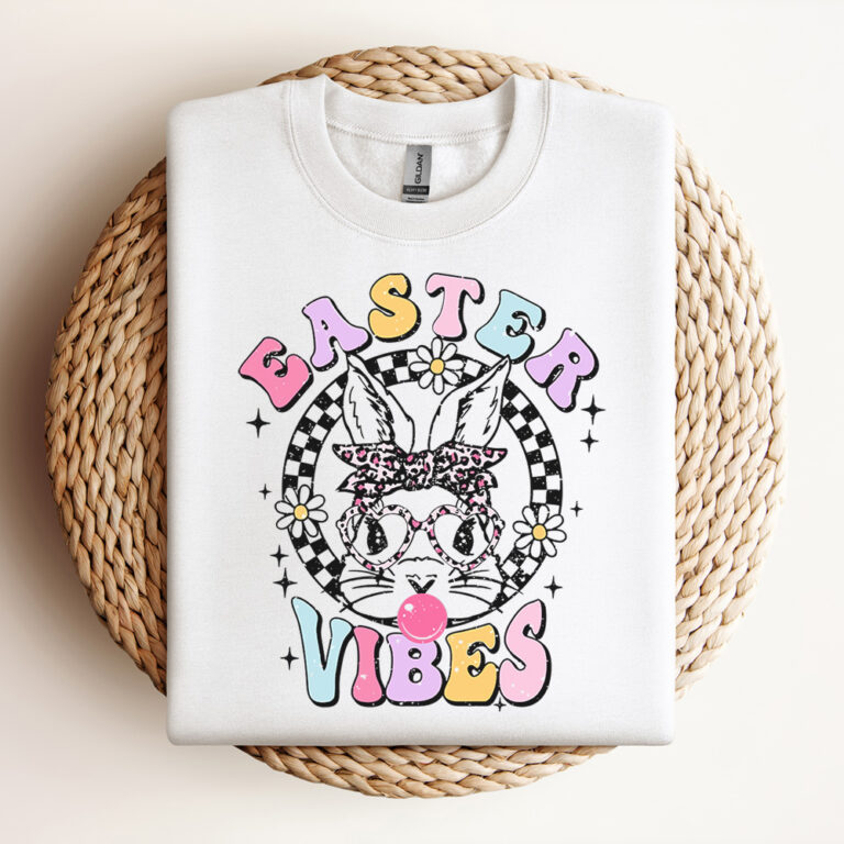 Retro Easter Bunny SVG Easter Vibes SVG Easter SVG Bunny SVG Easter Digital Download Happy Easter Day Design