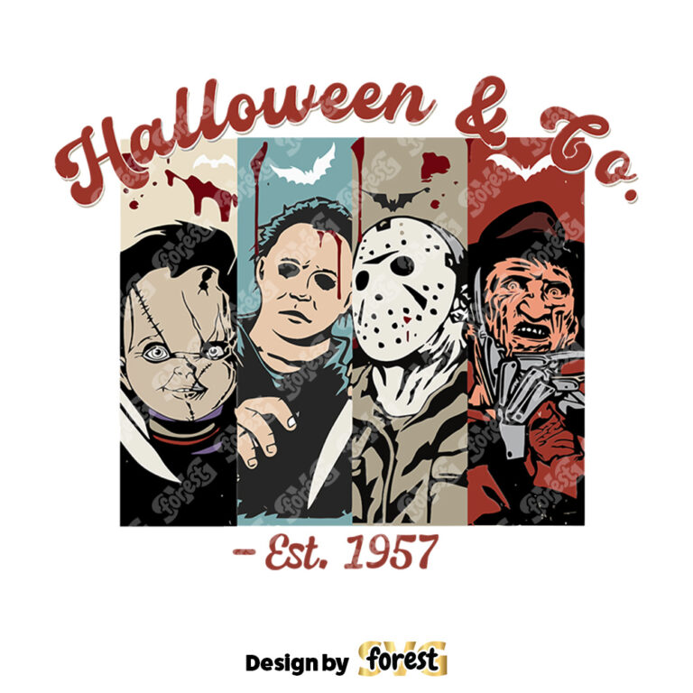 Retro Halloween And Co Scary Movie Character Vibes SVG File 0