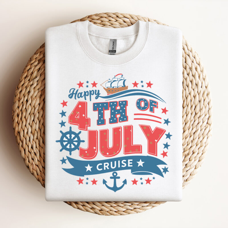 Retro Happy 4th Of July Cruise SVG Design