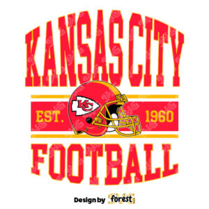 Retro Kansas City Football Helmet SVG Digital Download 0